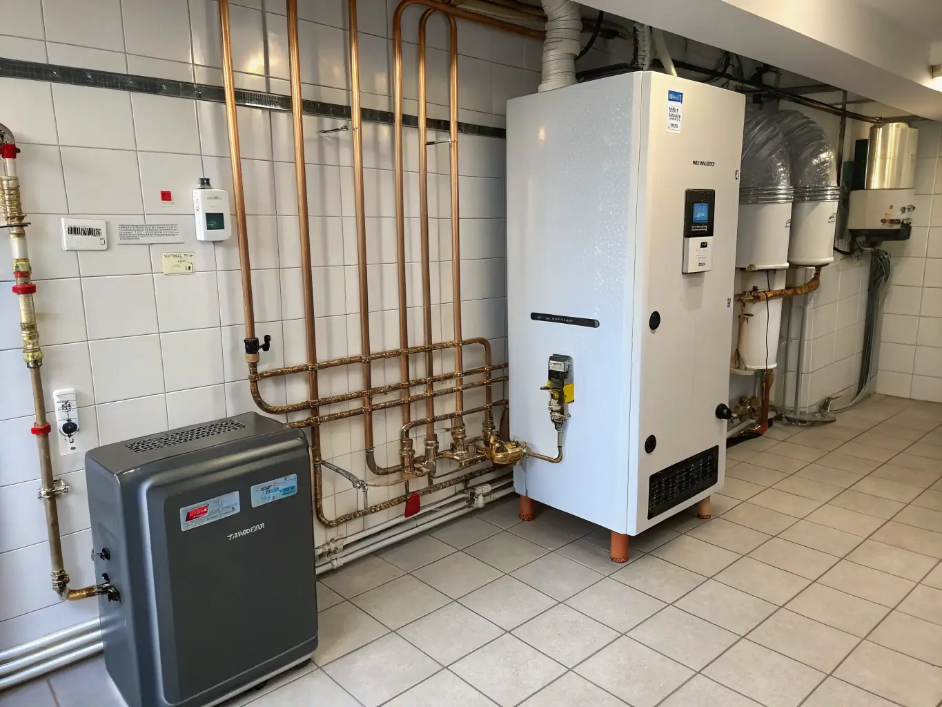 An interior shot of a building with focus on the HVAC system, highlighting the comfort and air quality management capabilities of Amistelecom's BMS solutions.