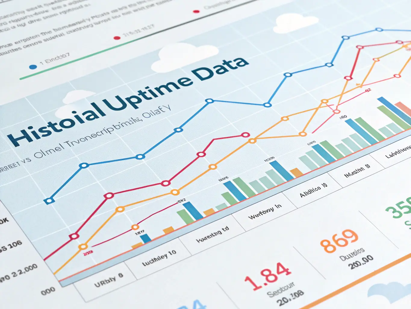 A graph showing reduced downtime after implementing Amistelecom's maintenance services.